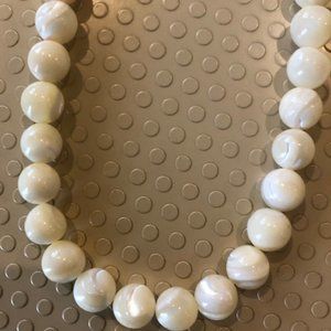 Beautiful Onyx Necklace Ivory and White